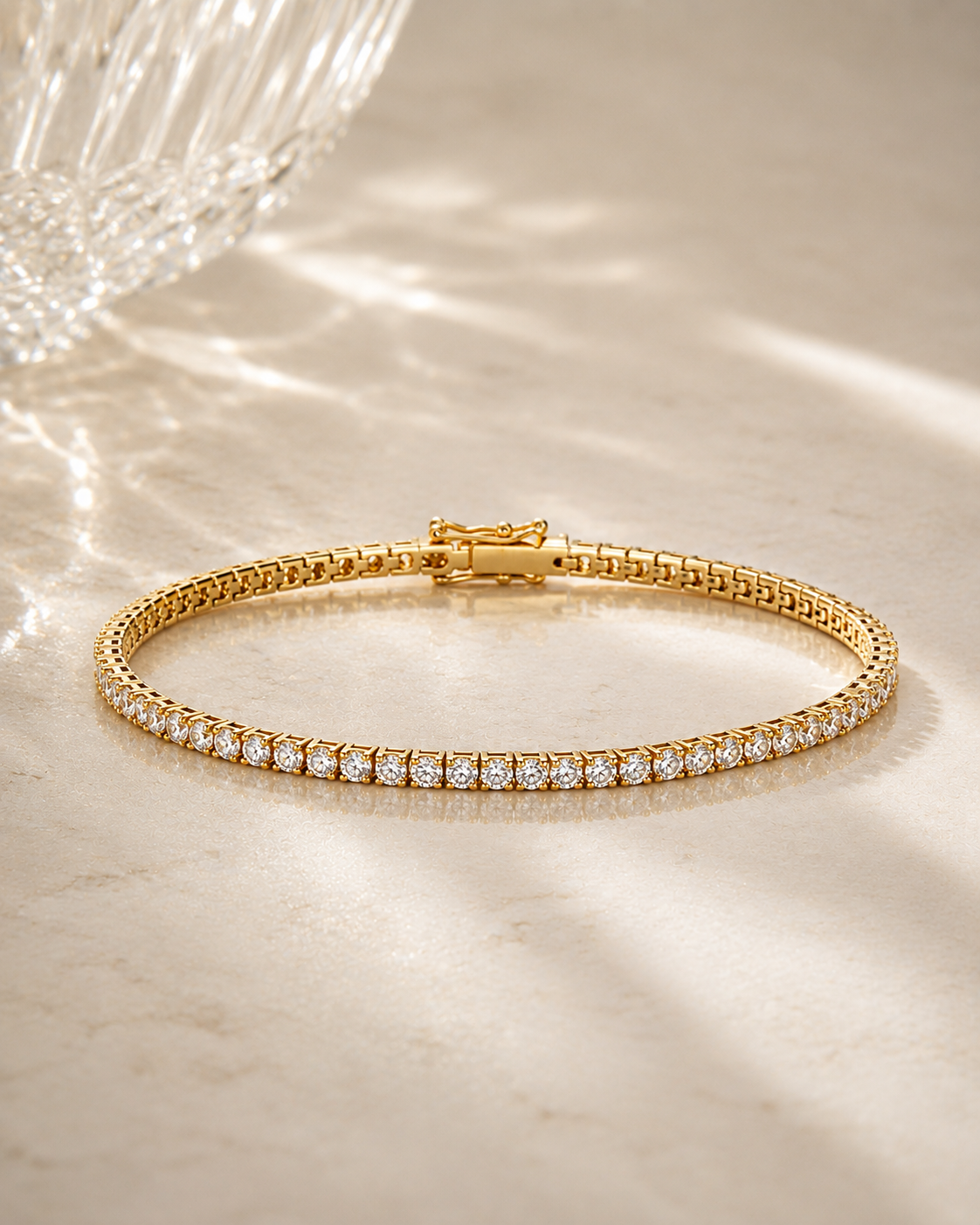 Moissanit Buttercup Armband i Guld & Silver