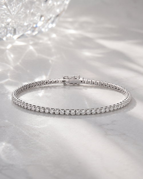 Moissanit Buttercup Armband i Guld & Silver