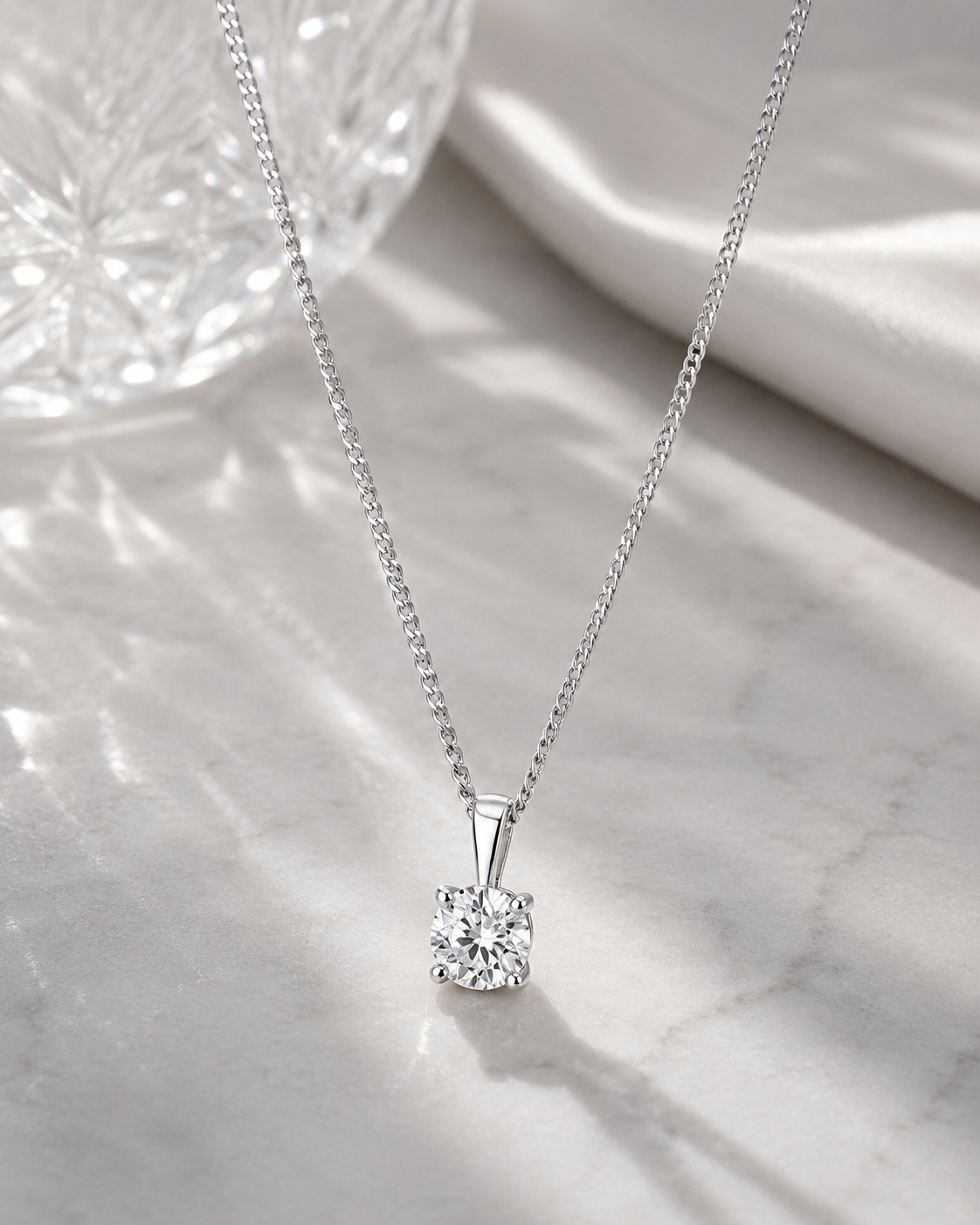 Moissanit Lily Halsband i Guld & Silver